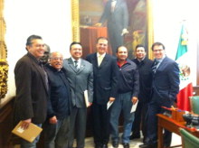 Signing of the agreement. Mexico Electricians Signing Agreement